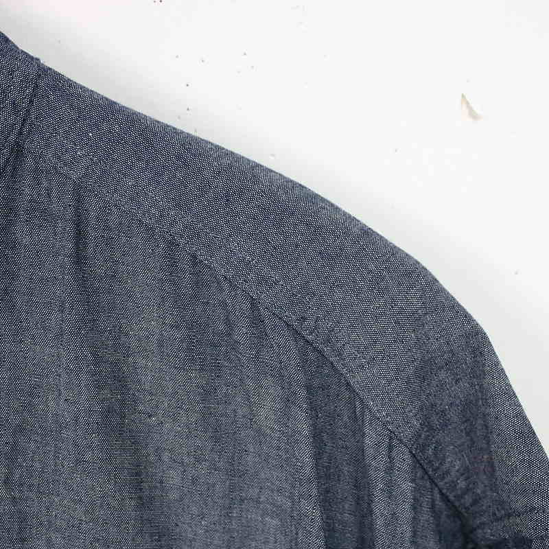 【美品】 HYKE / ハイク | 2020SS | シャンブレーグランダッドシャツワンピース | 1 | ネイビー | レディース HYKE - シャンブレー SHIRT (15256) ニット