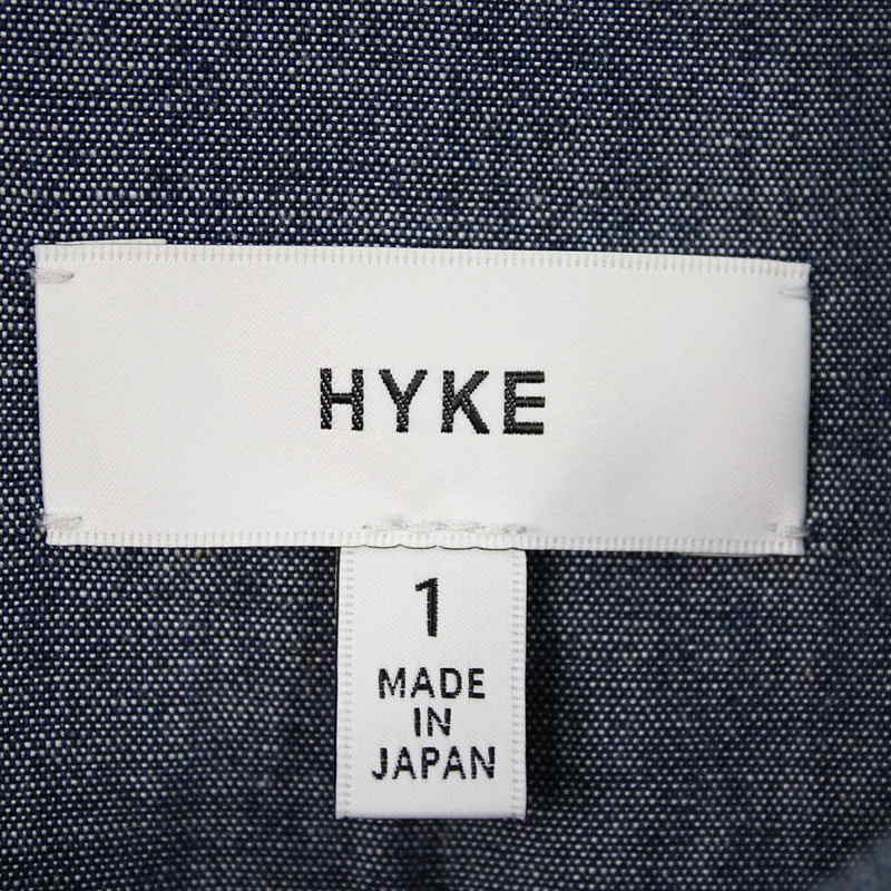 【美品】 HYKE / ハイク | 2020SS | シャンブレーグランダッドシャツワンピース | 1 | ネイビー | レディース HYKE - シャンブレー SHIRT (15256) ニット