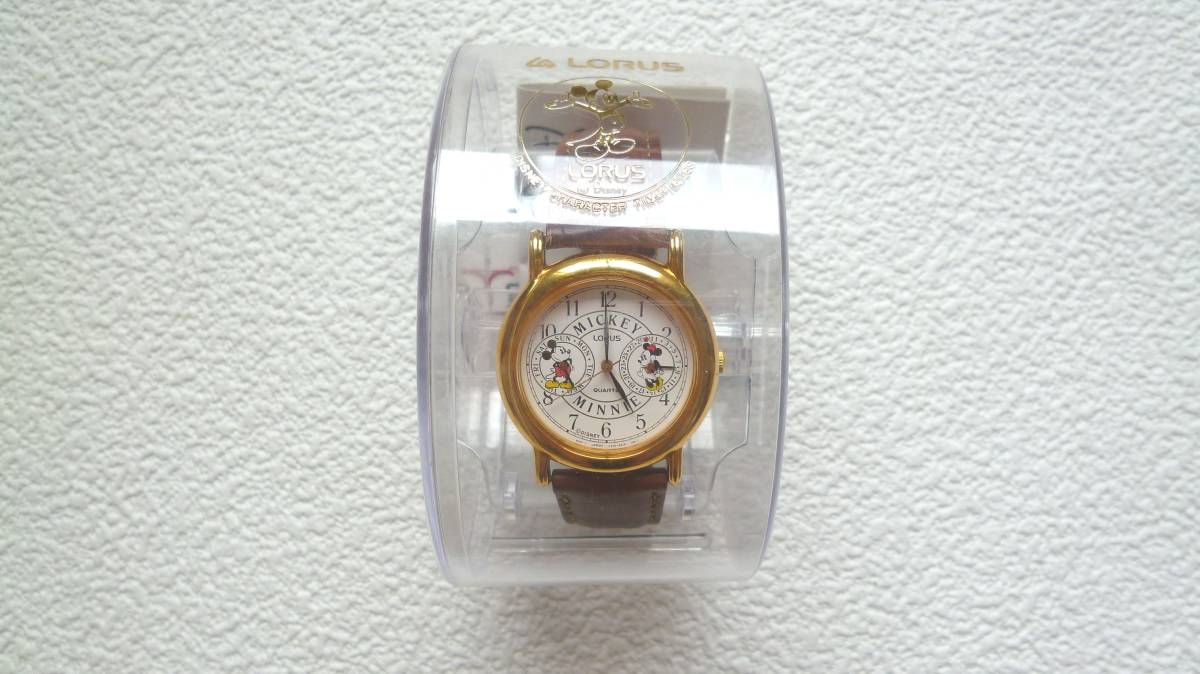 動作未確認☆SEIKO LORUS ディズニー ミッキーマウス ミニーマウス 
