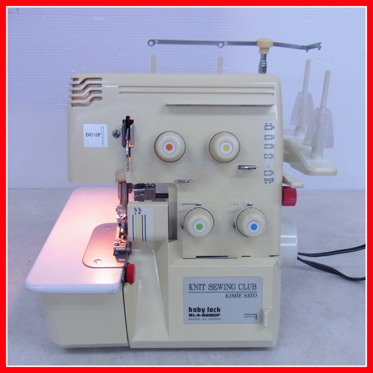 ★JUKIジューキ ロックミシン baby lock ベビーロック BL4-828DF KNIT SEWING CLUB キミエ サトウ ペダル付 ジューキ ジャンク【20 ジューキ baby lock ジャンク BL2-207 BL341