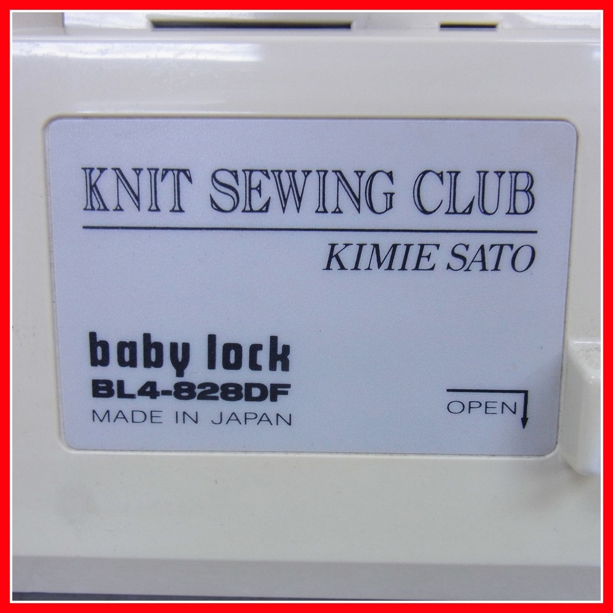 ★JUKIジューキ ロックミシン baby lock ベビーロック BL4-828DF KNIT SEWING CLUB キミエ サトウ ペダル付 ジューキ ジャンク【20 ジューキ baby lock ジャンク BL2-207 BL341