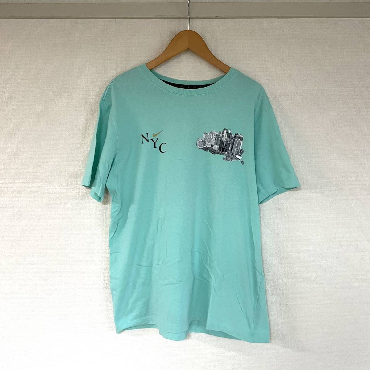入札→即決 すぐ配送 送料210円 NIKE ニューヨーク店限定 NYC 5 BOROS Tシャツ Lサイズ ナイキ ティファニーブルー Tiffany NEW YORK