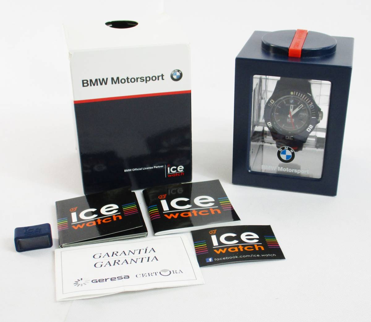 《ジャムルK》OY06-57 ◆送料無料◆ 美品 BMW Motorsport ice watch アイスウォッチ 腕時計 ネイビー