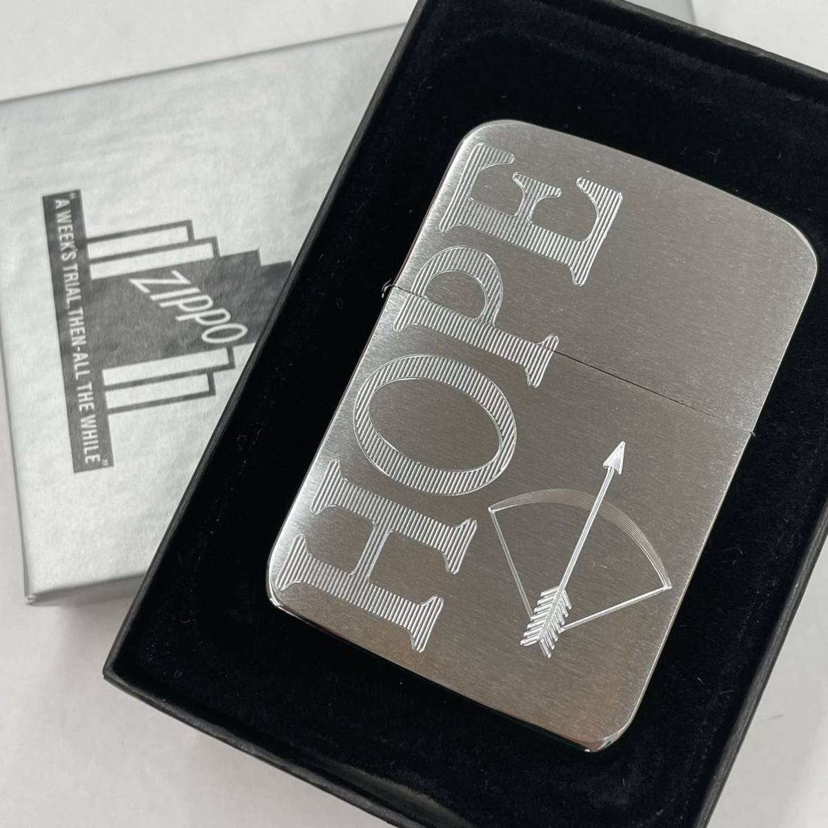 未使用 HOPE ZIPPO レプリカ 1941 シルバー アロー ジッポライター 