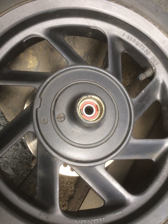 希少ホンダ フュージョン 1型 純正 鉄チン ホイール 前後セット