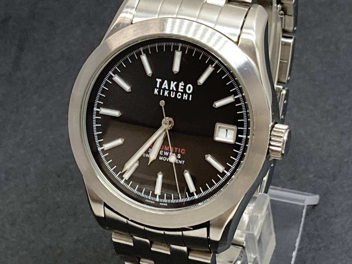 1円～稼働品 SWISS MADE AUTOMATIC/TAKEO KIKUCHI/ スイス製 タケオ 