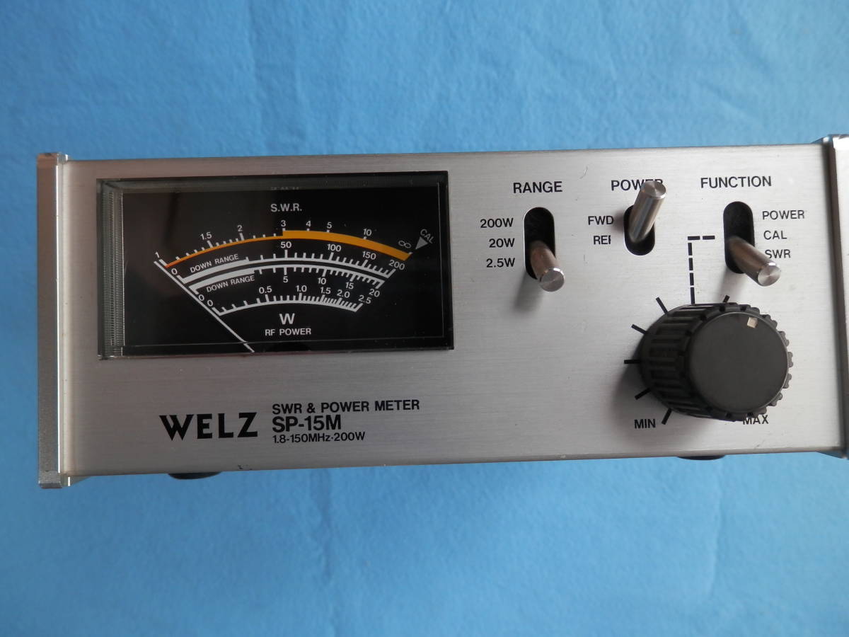 WELZ SP-15M SWR＆パワー計1.8MHz～150MHz、200W