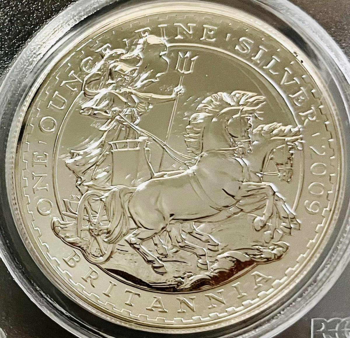 希少 2009 ブリタニア 】 イギリス 2￡ 1oz プルーフ銀貨 PCGS PR69