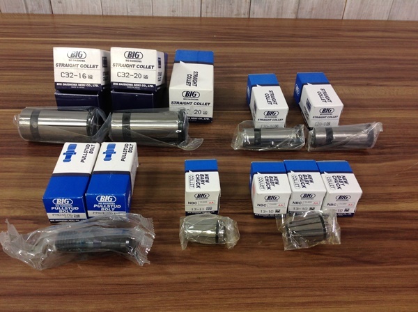 【RH-6290】BIG ニューベビーチャック コレットNBC13-10，11 ストレートコレットC20-8，10， C32-16，20 プルスタッドボルトPMO40MG 11個セット | ニューベビーコレット BIG NBC13-5.0AA NBC13-10.5AA 137-7809