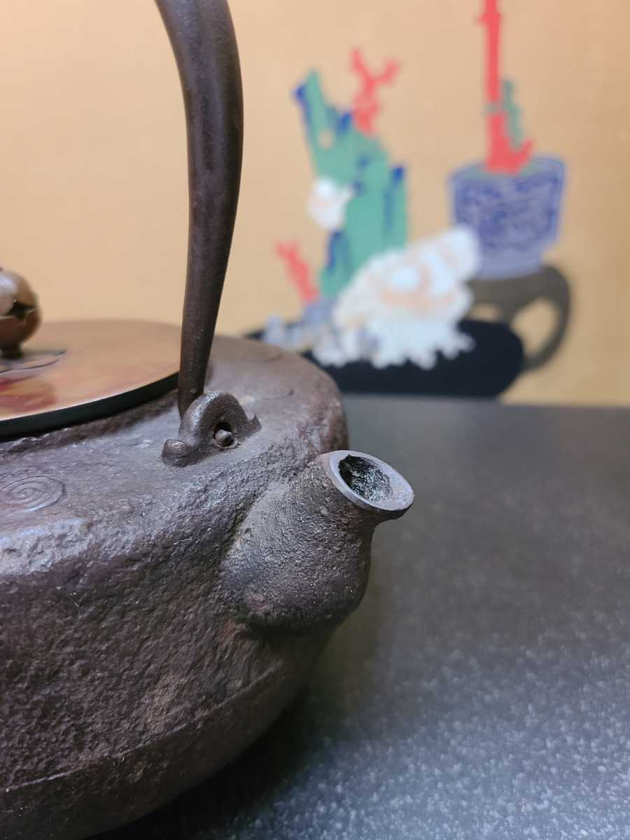 鉄瓶 茶道具 煎茶道具 龍文堂 龍文堂造 ⑯龍文堂造 銅蓋 - 鉄瓶