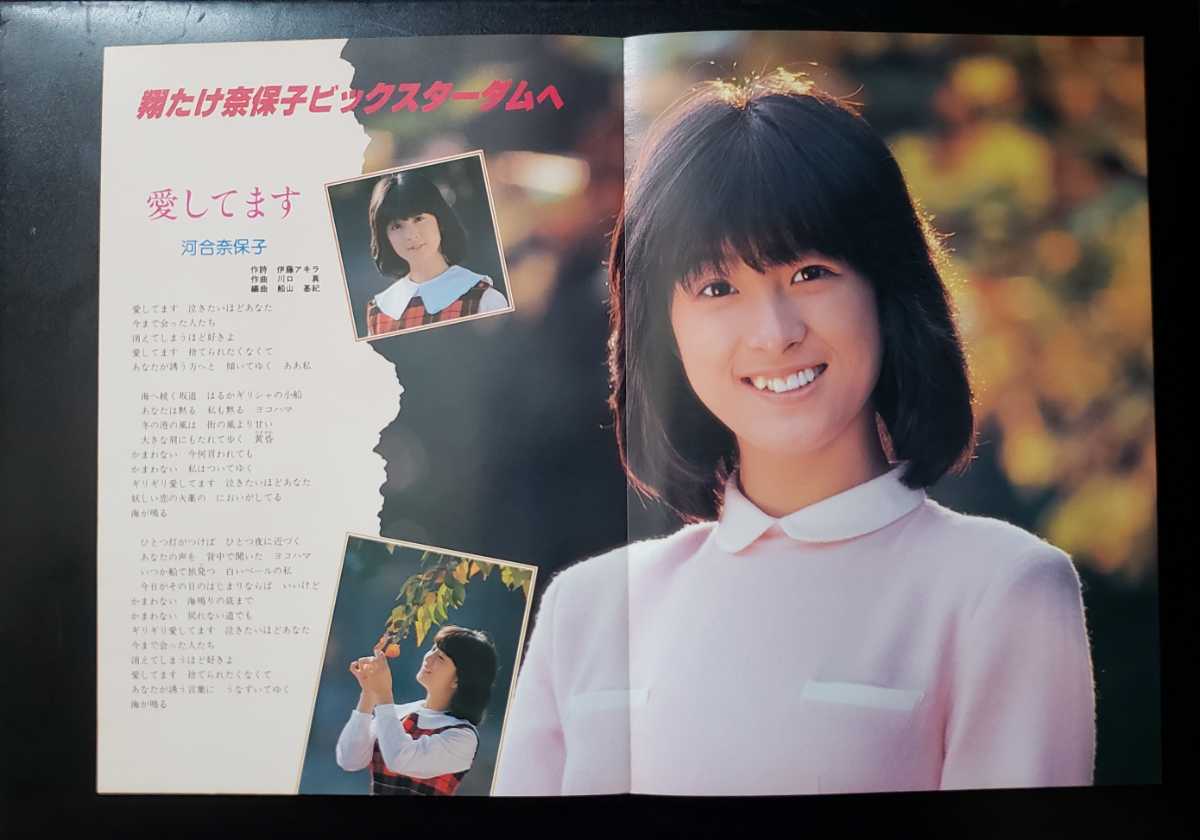 非売品 河合奈保子 愛してます 販促用 パンフレット B5サイズ 182mm