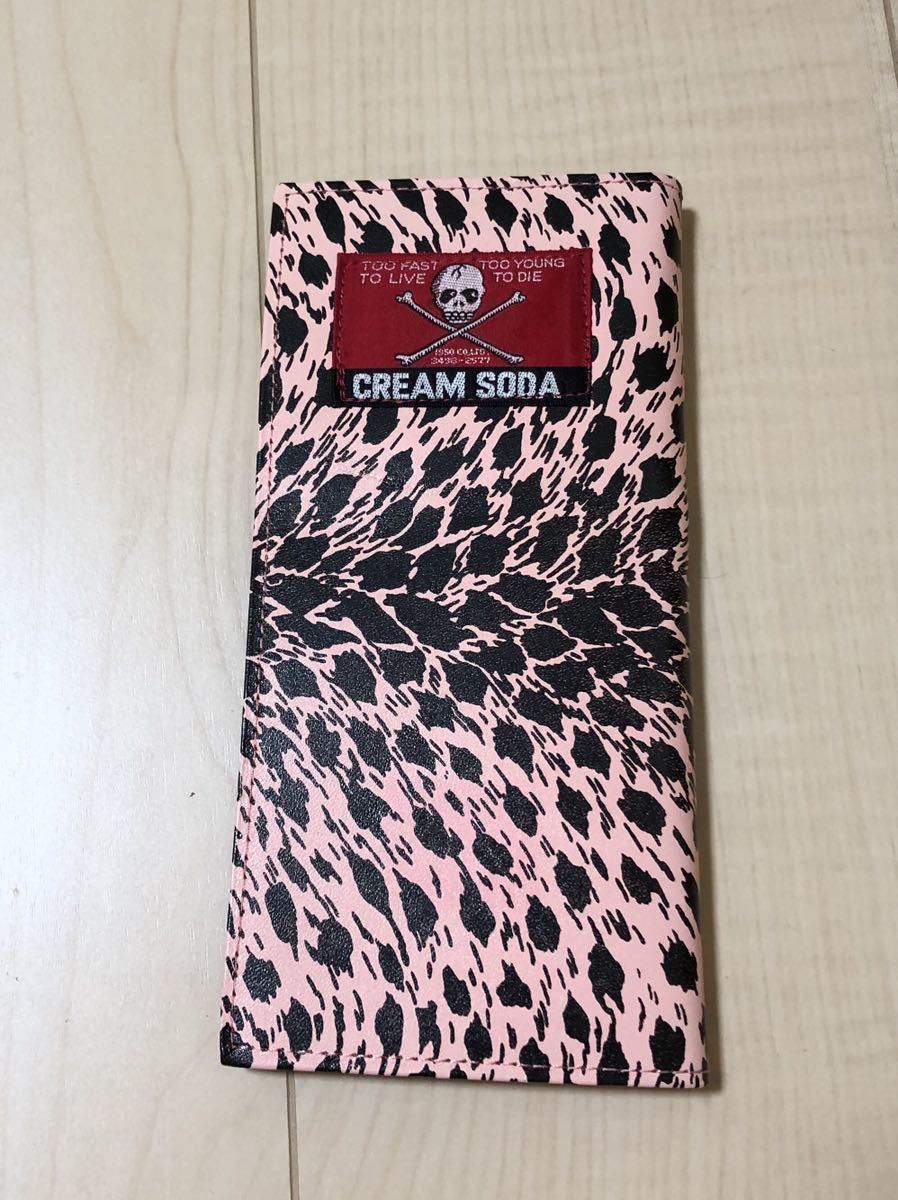 クリームソーダ長財布　ピンク豹柄 旧タグ