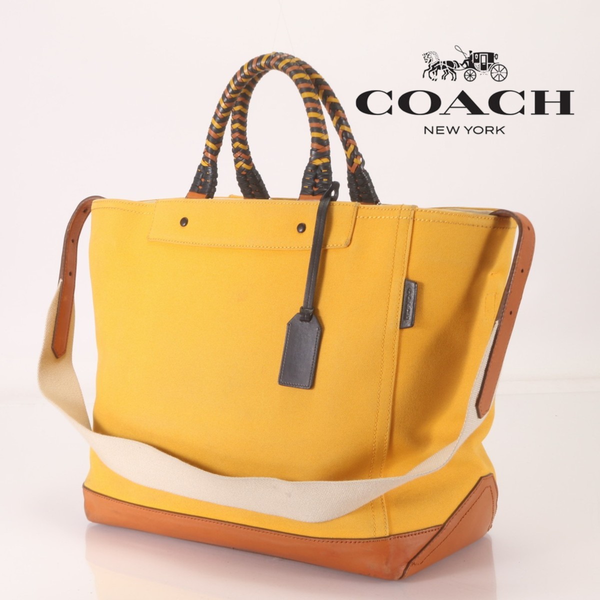 コーティングキャンバス COACHコーチ コーチ スムースカーフレザー 