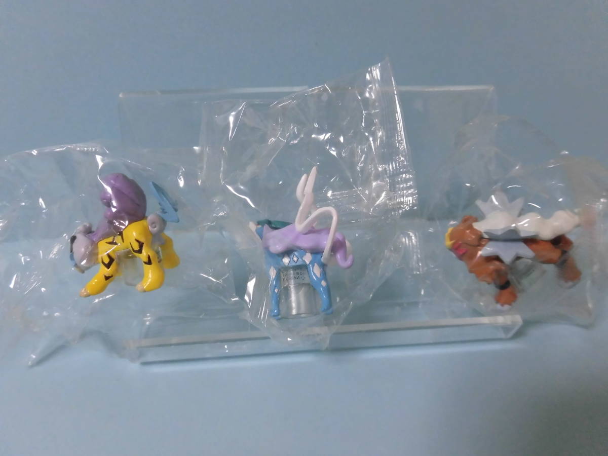 ポケモン わざコレ 02】ライコウ・スイクン・エンテイ：未使用品 