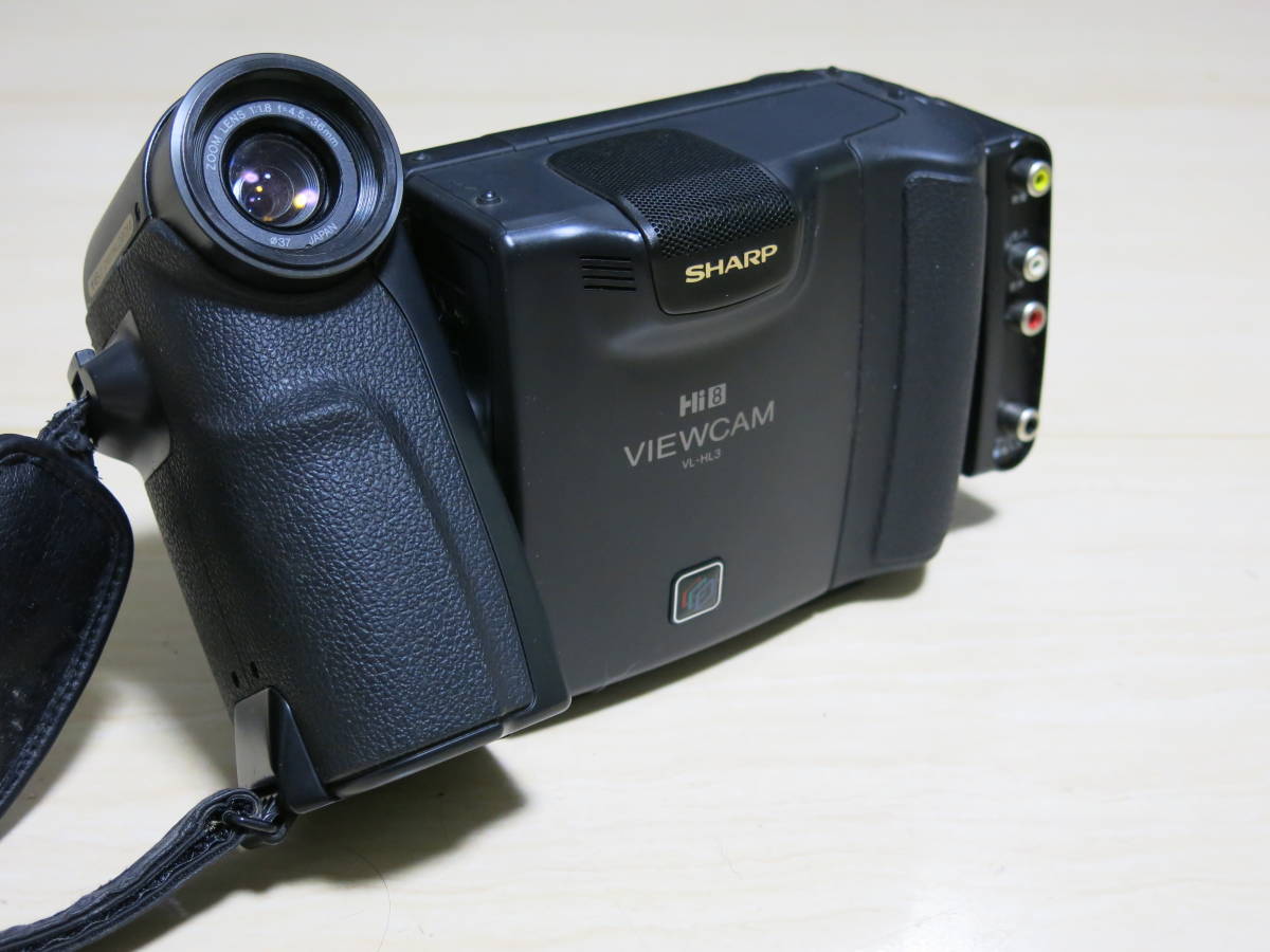 カメラ 即ダビングOK 液晶綺麗希少 シャープ Hi8 8ミリビデオカメラ VL-HL3