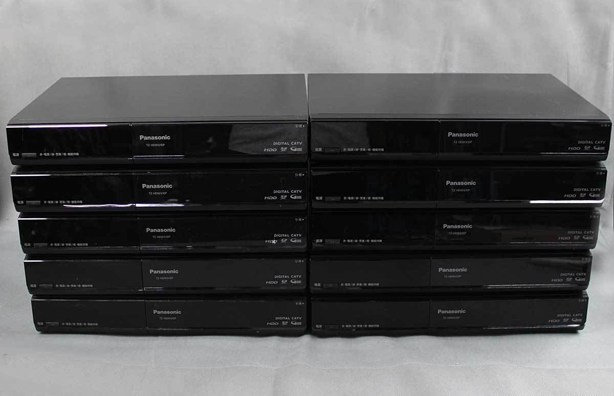 リモコン無 10台set STB 録画OK Panasonic HDW610P HDD500GB CATV セットトップボックス ケーブル 地デジチューナー パナソニック S071906