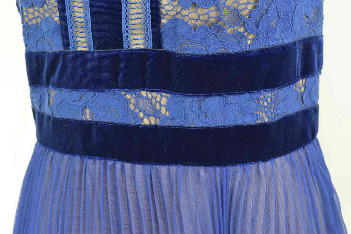 2063-21J0353☆TADASHI SHOJI タダシショージ☆美品 ロイヤルブルーの