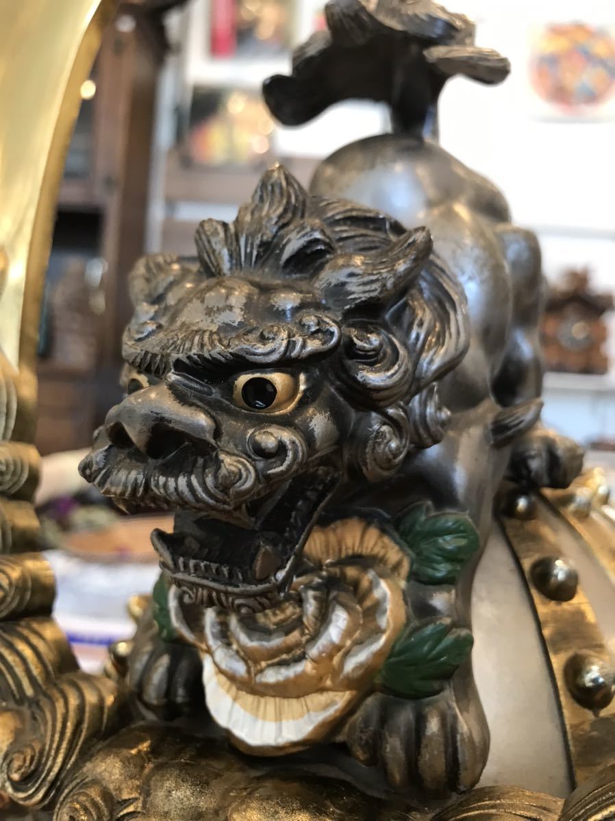 瑞島謹製 - 伝統鋳芸 | 兜飾り Yahoo!オークション 獅子兜」 「獅子