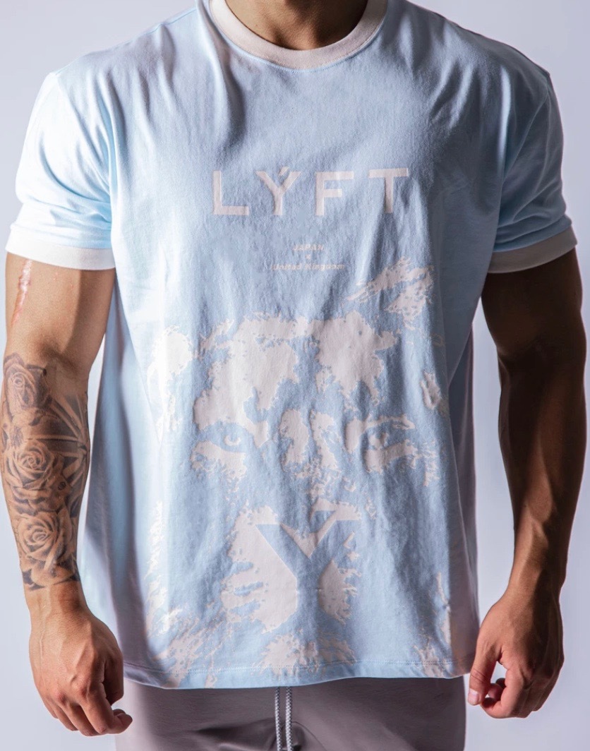 完売 LYFT リフト ビッグサイズ ライオン Tシャツ XL L.BLUE