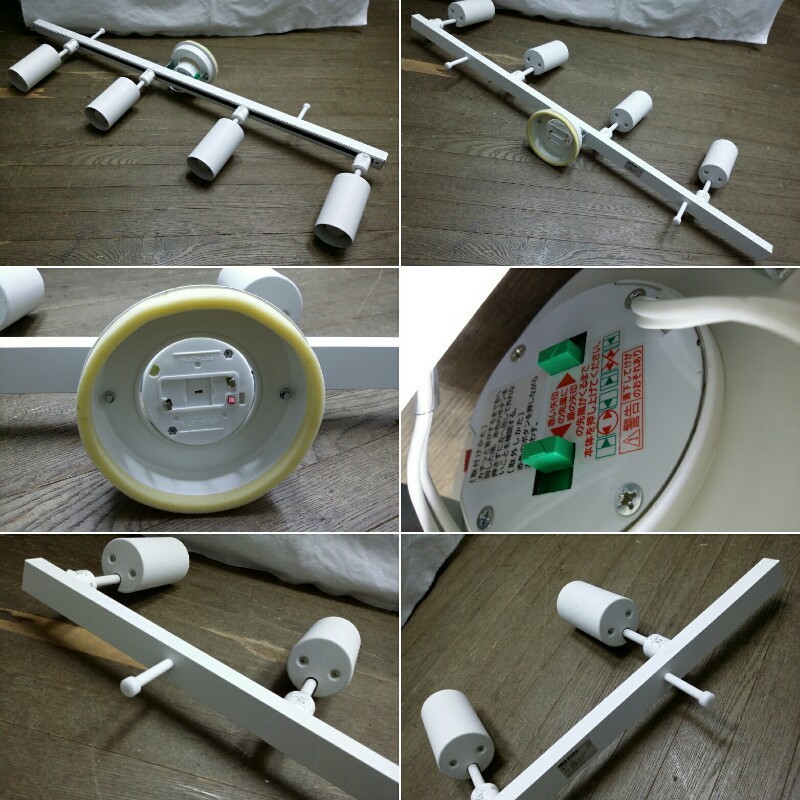 1 MUJI 無印良品 LED ライティングダクト スポットライト 4灯 MJ-1602