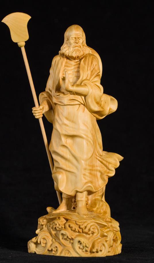 木彫り 約60cm 仏像屋 ⁄ 天然ツゲ 黄楊 柘植 木彫り彫刻達磨像 仏像専門店 達磨羅漢