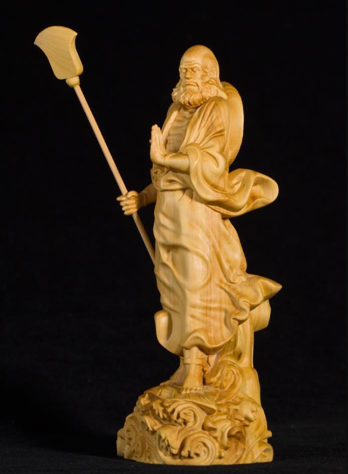 仏像屋 ⁄ 天然ツゲ 黄楊 柘植 木彫り彫刻達磨像 仏像専門店 達磨羅漢