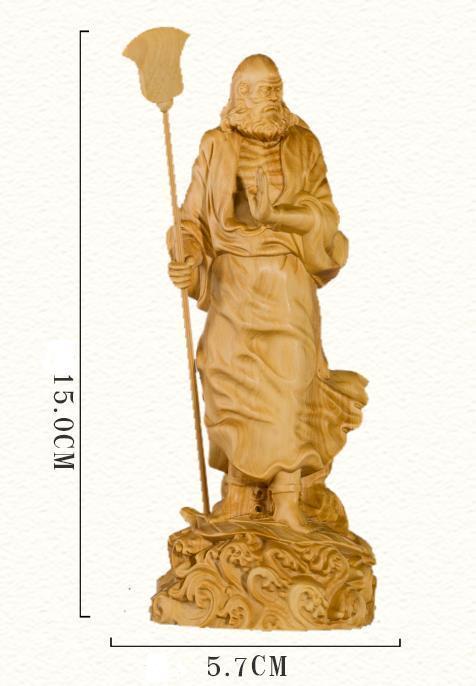 仏像屋 ⁄ 天然ツゲ 黄楊 柘植 木彫り彫刻達磨像 仏像専門店 達磨羅漢
