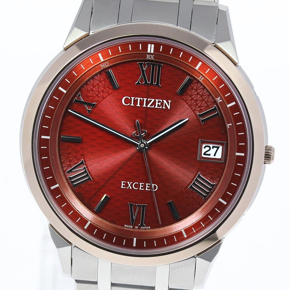 ☆美品【CITIZEN】シチズン エクシード JOUNETSU 限定モデル 700本 AS7154-50W ソーラー電波 メンズ