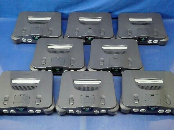 鴨BY ジャンク N64 ニンテンドー64本体 まとめ売り8台セット NUS-001 ブラック/クリアレッド/クリアブルー Nintendo 任天堂 ニンテンドー64 ジャンク 本体