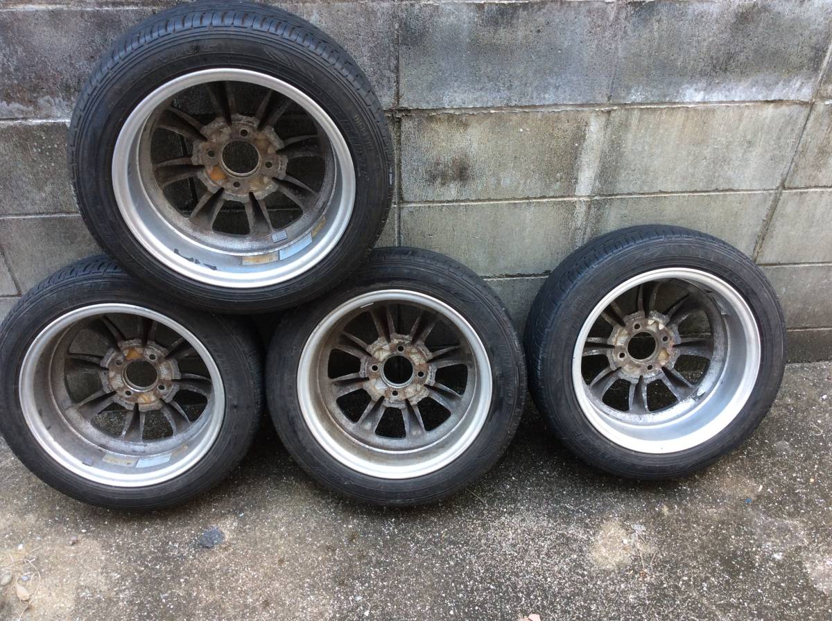 九州・福岡・旧車・軽自動車・希少ＲＳワタナベ・エイトスポーク・1４インチ・pcd100 5.5j オフセット４０・１６５/５５/１４