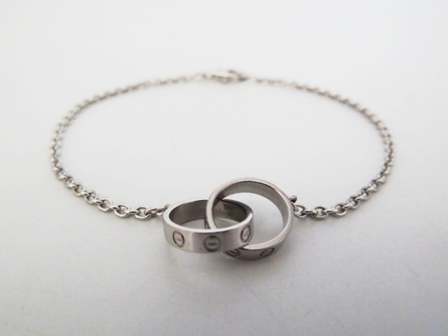 T08　Cartier／カルティエ　ベビーラブ　K18WG　ホワイトゴールド　ブレスレット ネックレス ベビーラブ カルティエ WG シルバー B6091200