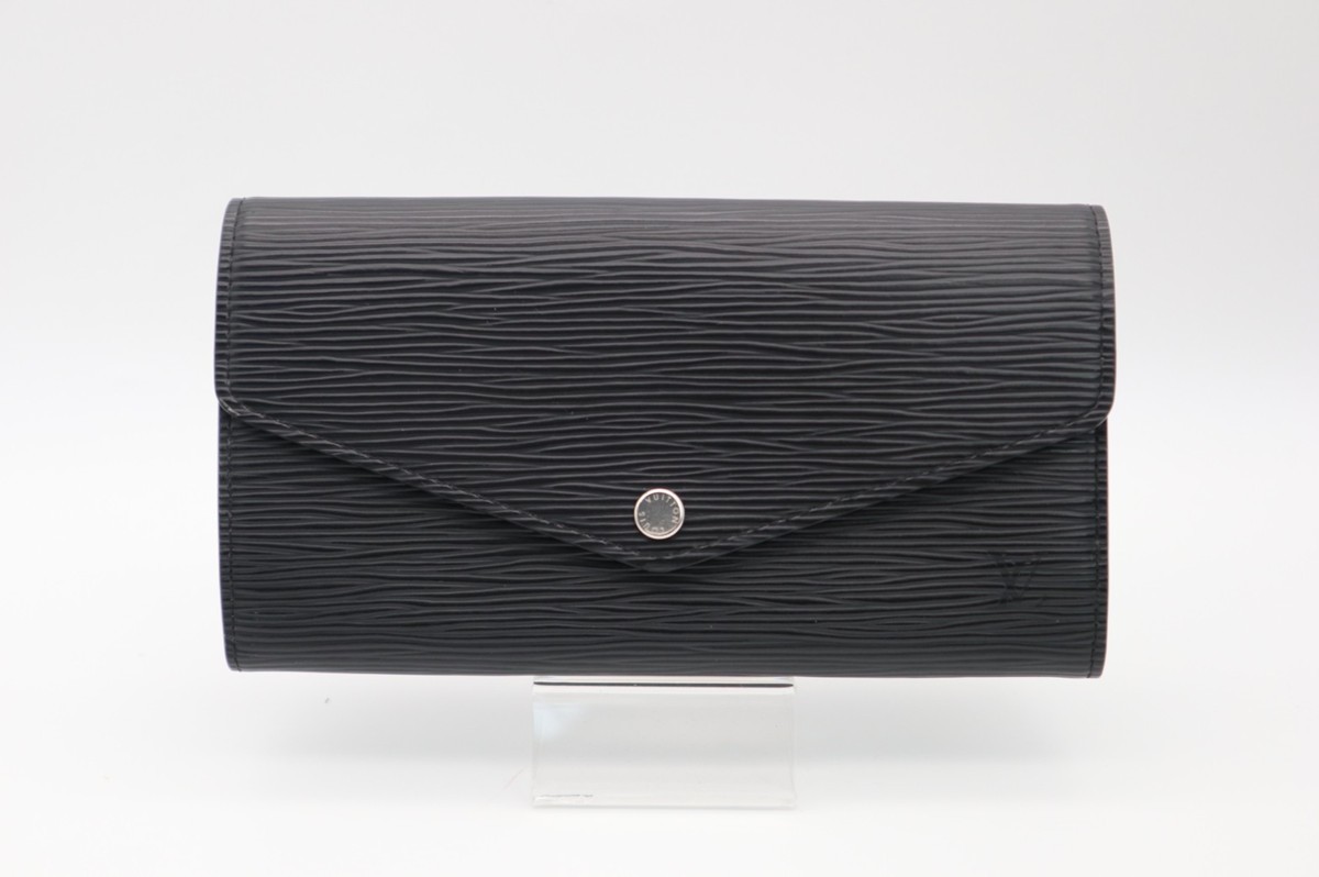 ☆安心のストア出品☆ ABランク ≪LOUIS VUITTON ルイヴィトン／二つ折り長財布≫ M60582 ポルトフォイユ サラ エピ ノワール ブラック 美