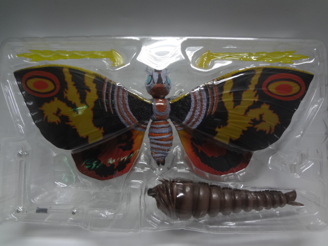 中古】開封 S.H.MonsterArts モスラ 成虫 & モスラ 幼虫 Special Color 