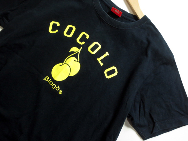 COCOLO BLAND◇Tシャツ 黒/L さくらんぼ ココロブランド◇Y9  