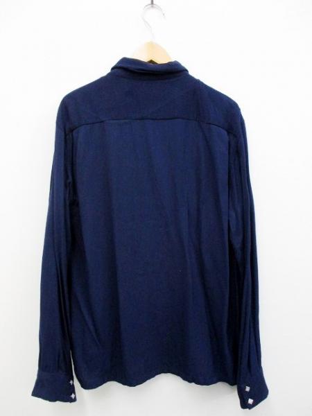 TENDERLOIN ネイビー レーヨン長袖シャツ size L TENDERLOIN/長袖レーヨンシャツ/M/トップス/アウター/紺ネイビー