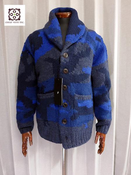 ◎新品 1piu1uguale3 定価69300円 カモフラ カーディガン /MN470