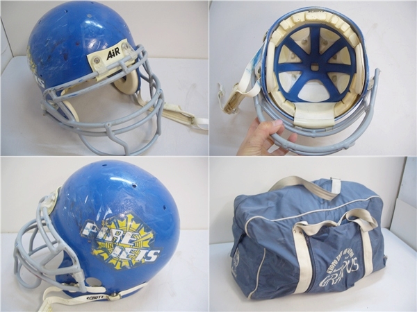 ☆アメフト防具 ヘルメット/ショルダー/ヒップ/サイ 他7点セット