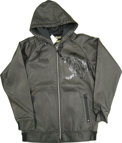 LONSDALEロンズデール SANCHEZ 合皮ジャケット 黒 M