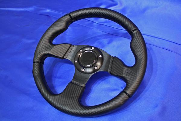 MOMO タイプ カーボン 調 スポーツ ステアリング 汎用