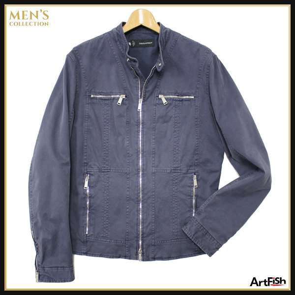 DSQUARED2 ◆14年春夏 紺 ZIPデザイン ブルゾン h192*s44新品