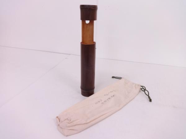 88202# 深竹直書花入(銘：ツルくび)(内筒付き)