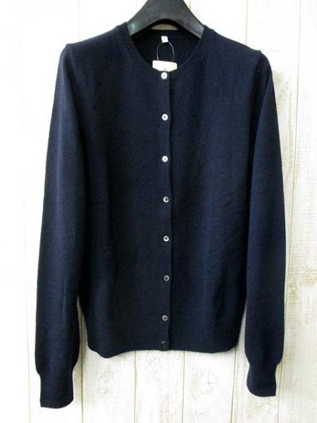 【無印良品】クルーネック カシミヤ 長袖 ニット カーディガン L