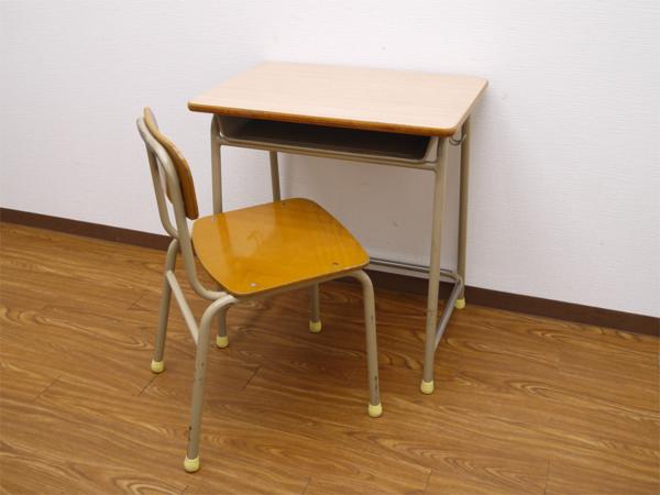 三原機工　学校机・椅子セット　現状品　① 三原機工 デスク 学校机 椅子セット 小学校 塾 児童用 No.2(セット