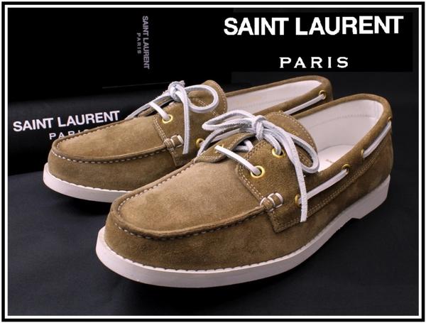 8万新品◆39H=24.5~5㎝◆サンローラン エディ デッキシューズ