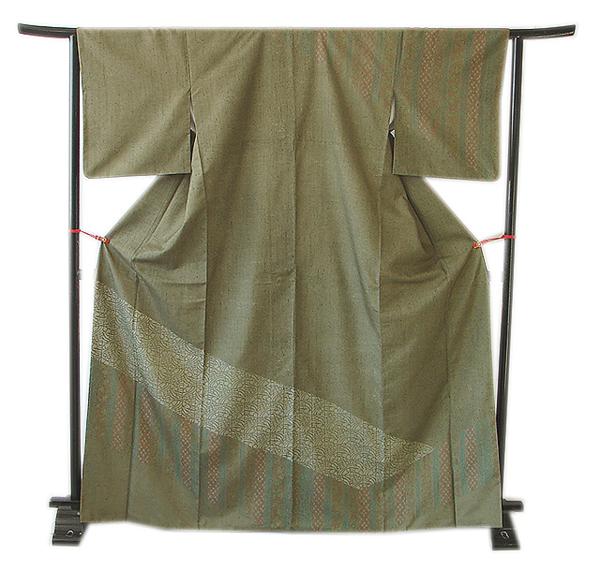 ★シワになりにくい 生紬の 染訪問着（正絹）仕立上り＜T136＞★