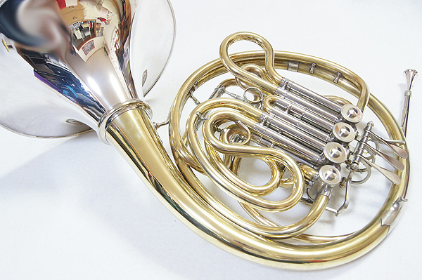 フレンチホルン YAMAHA YHR861 □名器 YHR-861 ヤマハカスタムホルン ノーラッカー銀メッキベル