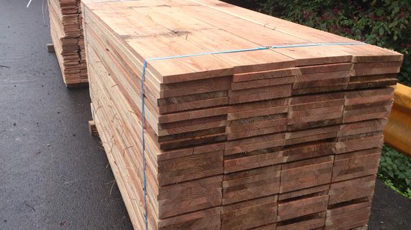 杉板 上小　無節 自然乾燥 荒材 2M×24mm×150mm　6枚組