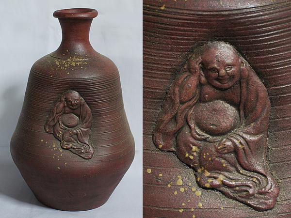 備前焼】人形徳利／臍(へそ)徳利 「ト」の銘(酒器)｜売買された