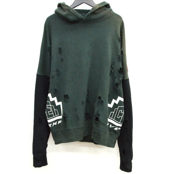 C.E ダメージ加工 パーカー 14SS C.E シーイー PLAGUE HEAVY HOODYダメージ加工パーカ*M(パーカ