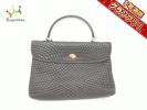美品■BALLY(バリー) ハンドバッグ 黒 キルティング レザー